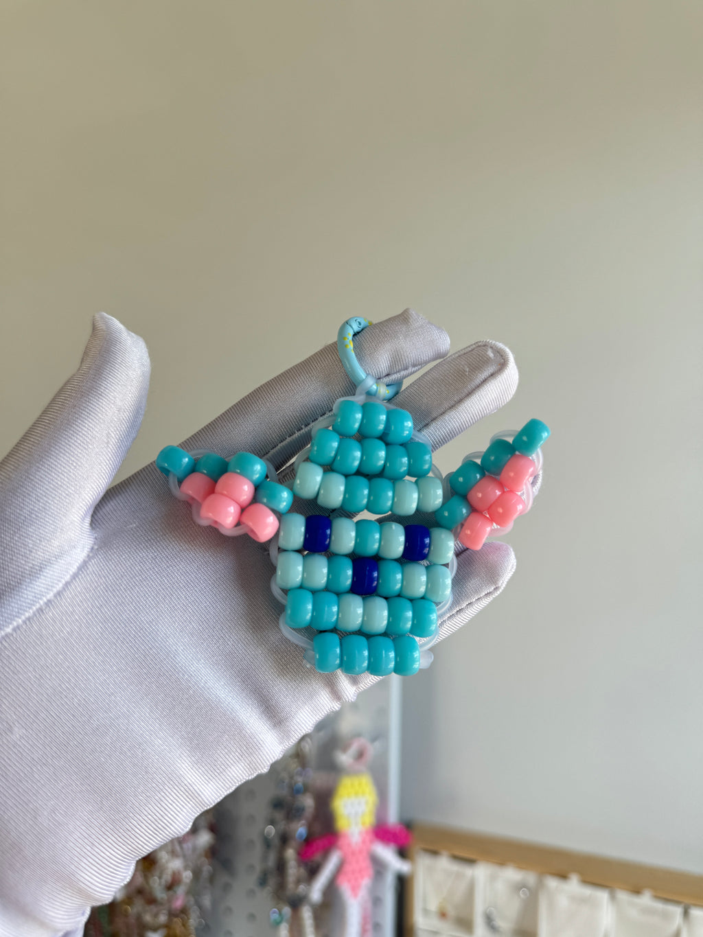 Pony Bead Stitch Keychain