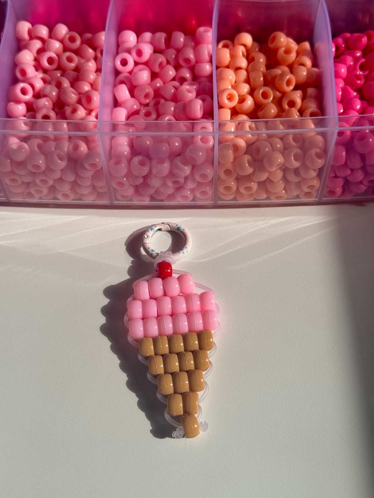 Ice Cream Beaded Charm