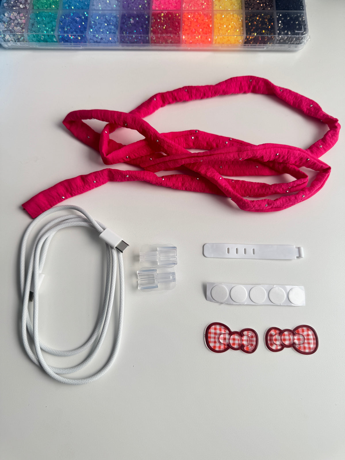 Pink Cable Protector Accessories Set 🎀