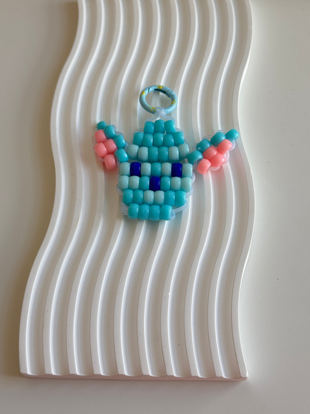 Pony Bead Stitch Keychain