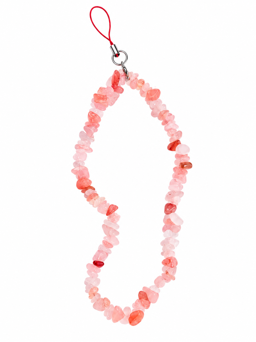 Pink Chip Bead Phone Charm