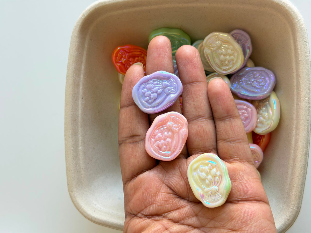 Vintage Floral Cameo Beads